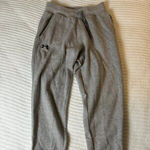 Under Armour Joggers Men Medium M Gray Loose Fit Performance Sweatpants Active